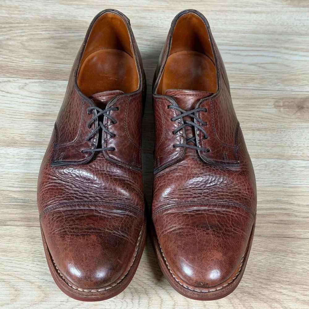 Allen Edmonds Shoes Mens Size 9 D Brown Oak Street Leather Cap Toe Derby 4030